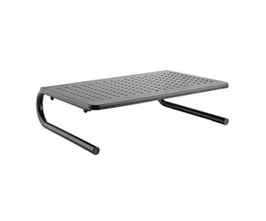 LogiLink BP0059 - Elevador/Base de televisor, de Aluminio y Acero Inoxidable, máx. Capacidad de Carga 20 kg, con Placa Perforada para Aumentar la circulación del Aire