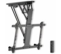 LogiLink BP0118 - Soporte de Techo eléctrico para televisor de 32-70 Pulgadas, con Mando a Distancia, para Pantallas Planas y Curvas, para techos Rectos y Inclinados, Color Negro