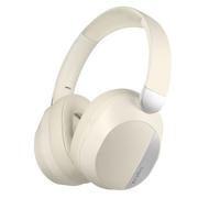 LogiLink BT0071C - BT 6.0 - Auriculares para Videojuegos con AUX Adicional de 3,5 mm, ANC (cancelación Activa de Ruido), 15 Horas de duración de la batería, Color: Crema/Plata