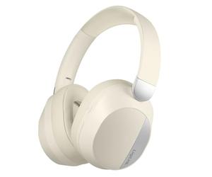 LogiLink BT0071C - BT 6.0 - Auriculares para Videojuegos con AUX Adicional de 3,5 mm, ANC (cancelación Activa de Ruido), 15 Horas de duración de la batería, Color: Crema/Plata