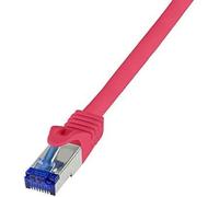 Logilink C6A024S RJ45 CAT 6a S/FTP 0.50 m Red Pack of 1