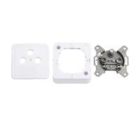 Logilink ca1003 caja de tomacorriente tipo f plata, blanco