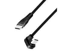 Logilink Cable Conector USB 2.0 Tipo C - USB C Macho (ángulo de 180°) a USB-C Macho (Recto) - Negro - 3 m