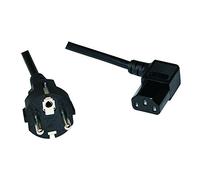 LogiLink Cable De Alimentación, Schuko Recta -C13 90 °, Negro, 2,00 M,