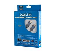 LogiLink Cable HDMI High Speed Ethernet 1.4 Audio Full HD 2m Tipo A M/M Dorado