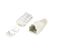 LOGILINK Cat.6 Conector Rj45 Conector, Blindado, con Placa De Arranque Y Guía, Gris