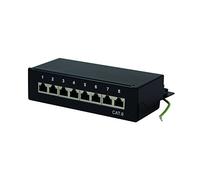 Logilink Cat.6 Desktop/Wall Patch Panel, 8 Puertos, Blindado, Negro