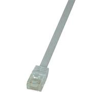 LogiLink CF2021U - Cable CAT6 U/UTP Flat Patch Slimline de 0.5 m, Blanco