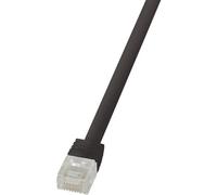 LogiLink CF2033U - Cable CAT6 U/UTP Flat Patch Slimline de 1 m, Negro