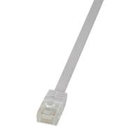 LogiLink CF2051U - Cable CAT6 U/UTP Flat Patch Slimline de 2 m, Blanco