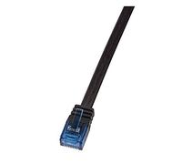 LogiLink CF2073U - Cable CAT6 U/UTP Flat Patch Slimline de 5 m, Negro