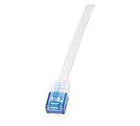 LogiLink CF2091U - Cable CAT6 U/UTP Flat Patch Slimline de 10 m, Blanco