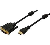 LogiLink CH0013 - Cable HDMI a DVI (HDMI macho a DVI 18+1 pin macho, conector de