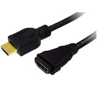 LogiLink CH0058 - Cable HDMI (v1.4, macho/hembra, 5 m) negro