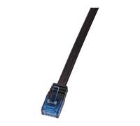 LogiLink CP0132B - Cable CAT5e UTP Flat Patch de 0.25 m, Negro