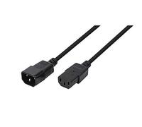 Logilink CP091 IEC C14 Male to IEC C13 Female Power Extension Cable, 1.80 Meter