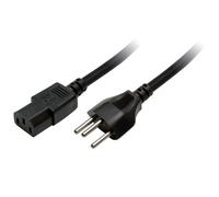 LogiLink CP102 - Cable de alimentación Swiss a C13 de 1.8 m, Negro