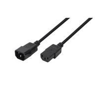 Logilink cp110 cable de transmisión negro 3 m c13 acoplador c14 acopl