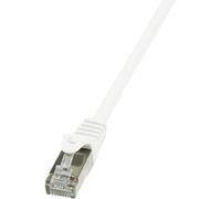 LogiLink CP2031S - Cable EconLine CAT6 FUTP Patch de 1 m, Cable de Internet, Cable Datos, Blanco