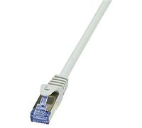 LogiLink Cable PrimeLine CQ3012S CAT6A S/FTP PIMF LSZH de 0.25 m, Gris