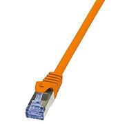 LogiLink CQ3038S - Cable PrimeLine CAT6A S/FTP Patch PIMF LSZH de 1 m, Naranja