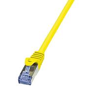 LogiLink CQ3047S - Cable PrimeLine CAT6A SFTP Patch PIMF LSZH de 1.5 m, Cable de Red Latiguillo RJ45 Datos, Amarillo