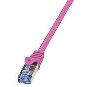 LogiLink CQ3099S - Cable PrimeLine CAT6A S/FTP Patch PIMF LSZH de 10 m, Rosa