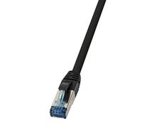 LogiLink CQ6115S - Cable de red (20 m, Cat6a, S/FTP (S-STP), RJ-45, RJ-45, Negro)