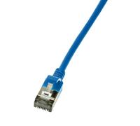Logilink cq9026s cable de red azul 0,5 m cat6a u/ftp (stp)
