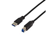 LogiLink CU0023 - Cable USB 3.0, Am a BM, 1 m, Negro