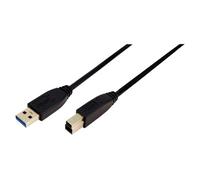 LogiLink CU0025 - Cable USB 3.0, Am a BM, 3 m, Negro