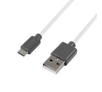 LOGILINK CU0063 - Cable USB 2.0, a macho a micro B macho, blanco/negro, 1,8 m