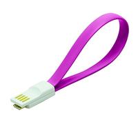 LogiLink CU0087 - Cable USB 2.0 Am a Micro BM, Conectores magnéticos, Rosa