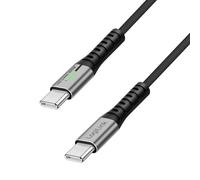 LogiLink CU0430 - Cable de conexión USB 3.2 Gen2x2 tipo C (macho), 20 Gbps, 100 W, 4K, LED, longitud: 0,3 m