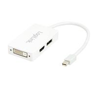 LogiLink CV0045 - Adaptador Mini DisplayPort a HDMI + DVI + DP