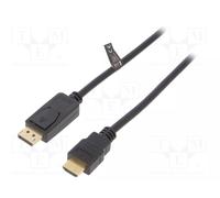 LogiLink Adaptador Cable DisplayPort 1.2 Macho a HDMI 1.4 Macho 4K 30Hz 2m Negro, CV0127
