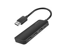 LogiLink Divisor 4K DisplayPort a HDMI, 1x DP a 3X HDMI, señal DisplayPort a 3 Dispositivos HDMI al Mismo Tiempo, Longitud del Cable: 17 cm