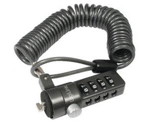 LogiLink - Dispositivo antirrobo para portátil con Cerradura de combinación, Color Negro