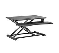 LogiLink EO0033 - Soporte de Escritorio Ajustable con Bandeja de Teclado con Resorte de Gas + Soporte Integrado para Teclado y ratón, Color Negro