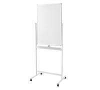 LogiLink EO0063 - Pizarra blanca de 2 caras, 60 x 90 cm, con ruedas, marco de aluminio