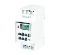 LogiLink ET0010 ET0010-DIN-Rail - Temporizador con Temporizador Digital y Pantalla LCD para Cambiar fácilmente por Ejemplo Luces de neón, Calentadores de Agua, linternas, Sistemas de riego, etc.