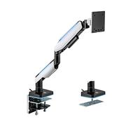 Logilink Gaming Monitorarm, Arml?nge: 458 Mm, Schwarz/wei? Federunterst?tzt, F?r Monitore 43,18 Cm (17") Bis 124,46 Cm - 1 St?ck (bp0162)