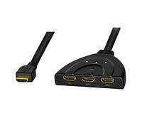 LOGILINK HD0040 - Conmutador HDMI, 3 puertos, bidireccional (1x3/3x1), 4K/30Hz