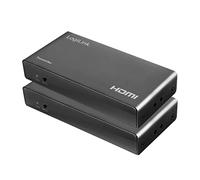 LogiLink HD0057 - Juego de Extensores HDMI (1 Unidad de recepción y 1 Unidad de transmisión) a través de LAN/Red, KVM (Teclado/vídeo/ratón) 50 m, 2 USB, 1080p/60Hz,HDCP,IR,Loop out