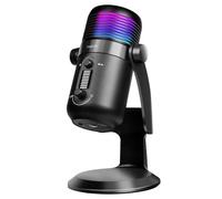 LogiLink HS0058 - Micrófono Profesional para Streaming, Podcast, Videojuegos, Estudio y Audio, con Control de reducción de Ruido NRC (Control de reducción de Ruido), 192 kHz@ 24 bits, con luz RGB