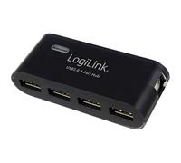 Logilink Hub USB 2.0 de 4 Puertos Negro con Alimentador UA0083