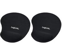 LogiLink ID0027 - Alfombrilla para ratón (reposamuñecas de Gel) Negro (Paquete de 2)