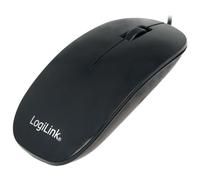 LOGILINK ID0063 - Ratón (ratón), cable, USB, plano, negro