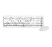 LogiLink ID0104W - Set de teclado y ratón inalámbricos, 2,4 GHz, teclado de 103 teclas (+13 teclas de acceso rápido), ratón (sensor óptico) con 3 botones, conexión de enlace automático, blanco