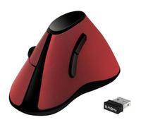 LogiLink ID0159 - Ratón (mano derecha, Óptico, RF inalámbrico, 1200 DPI, Negro, Rojo)